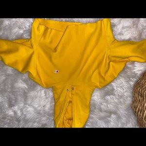 cropped champion hoodie